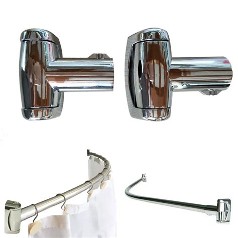 metal shower rod brackets|shower curtain rod wall mounts.